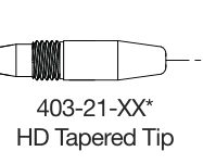 Tregaskiss 403-21-1.0 — catalogue drawing of the MIG contact tip family