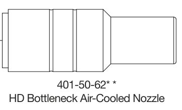 Tregaskiss 401-50-62 — catalogue drawing of the MIG nozzle family